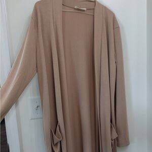Zenana Outfitters Tan Cardigan size xl